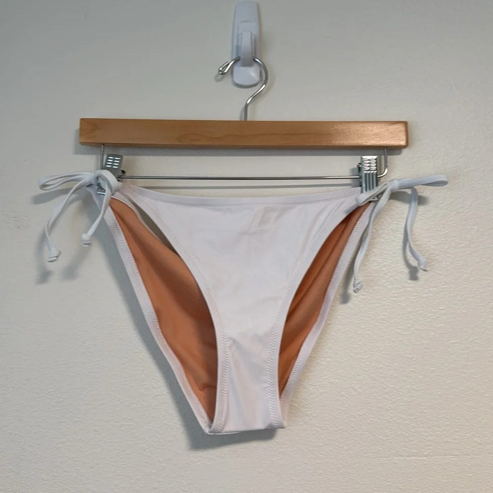 J. Crew Heritage hipster string bikini bottom in White - Picture 5 of 8